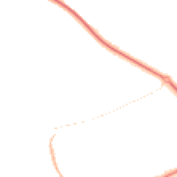 Night-time road noise heatmap for PL25 3DZ