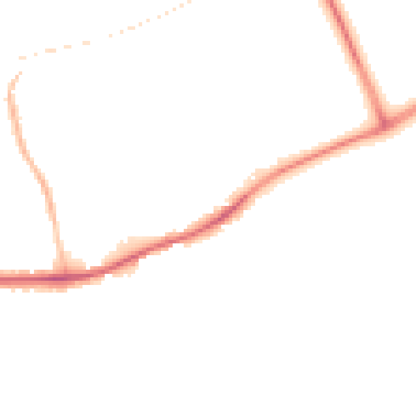 Night-time road noise heatmap for PL25 3FP