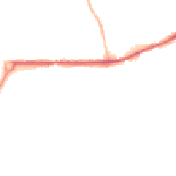 Night-time road noise heatmap for PL25 3FQ