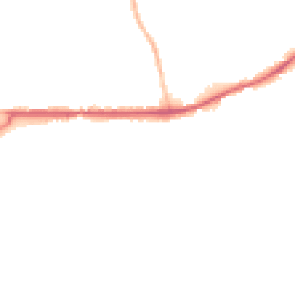 Night-time road noise heatmap for PL25 3FS