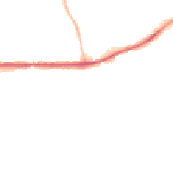 Night-time road noise heatmap for PL25 3FT
