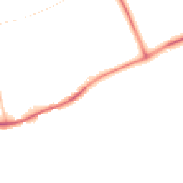 Night-time road noise heatmap for PL25 3GJ