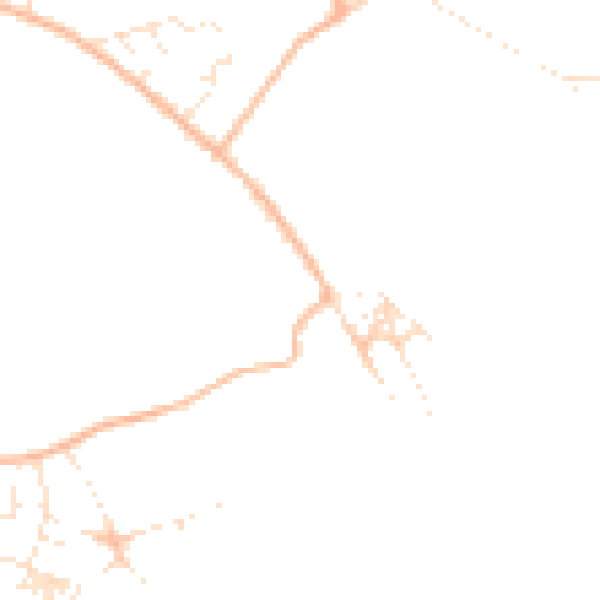 Daytime road noise heatmap for PL25 3GL