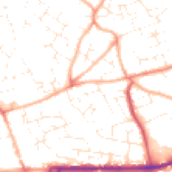 Daytime road noise heatmap for PL25 3HA