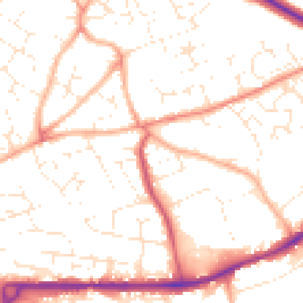 Daytime road noise heatmap for PL25 3HN