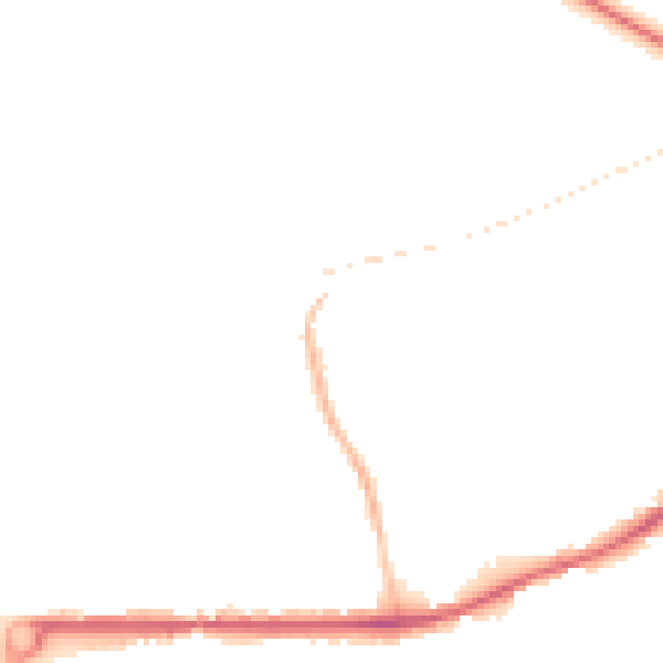 Night-time road noise heatmap for PL25 3HN