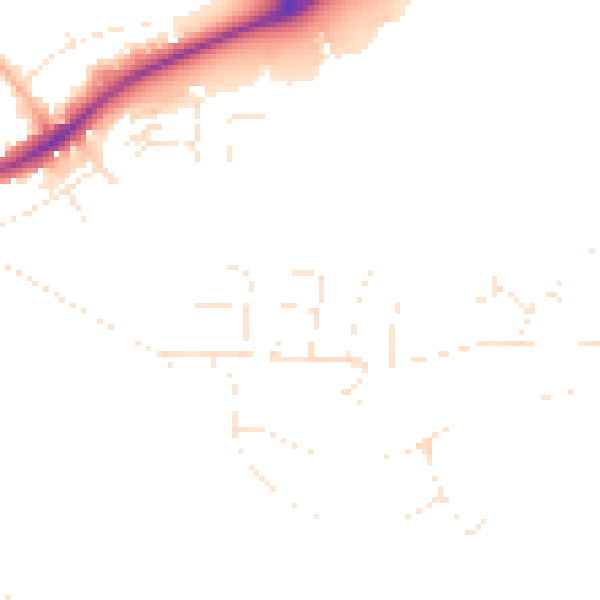 Daytime road noise heatmap for PL25 3PN