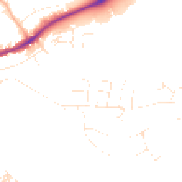 Daytime road noise heatmap for PL25 3PS