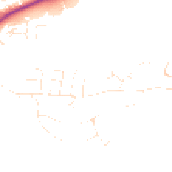 Daytime road noise heatmap for PL25 3QD
