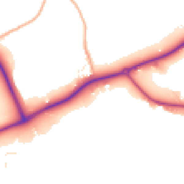 Daytime road noise heatmap for PL25 3RH