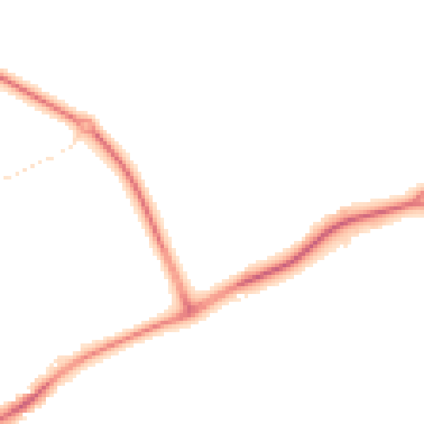 Night-time road noise heatmap for PL25 3RJ