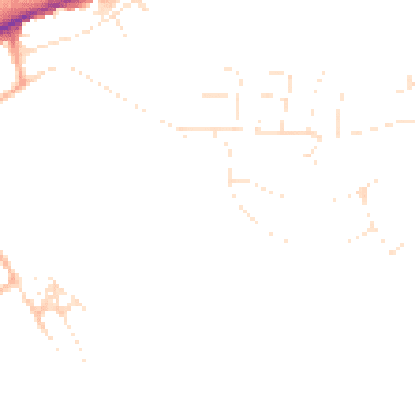 Daytime road noise heatmap for PL25 3SF