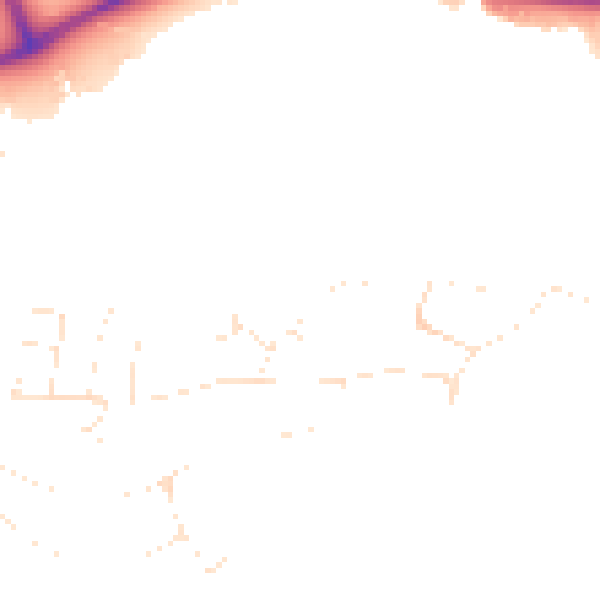 Daytime road noise heatmap for PL25 3SP