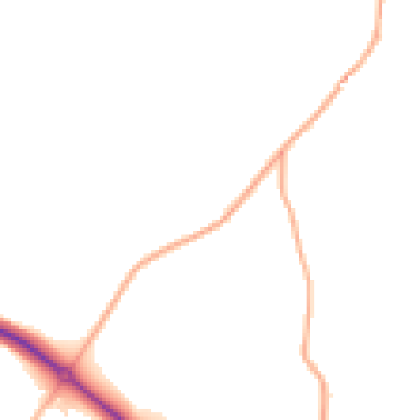 Daytime road noise heatmap for PL25 3TB
