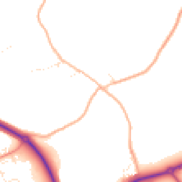 Daytime road noise heatmap for PL25 3TG