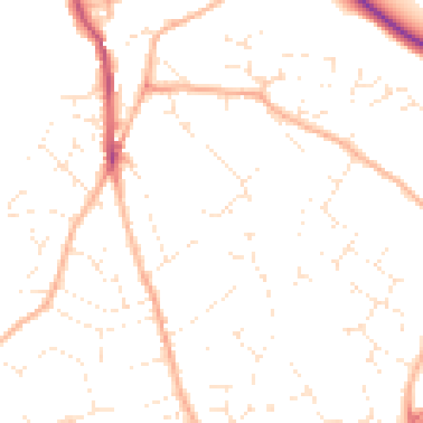 Daytime road noise heatmap for PL25 3TR