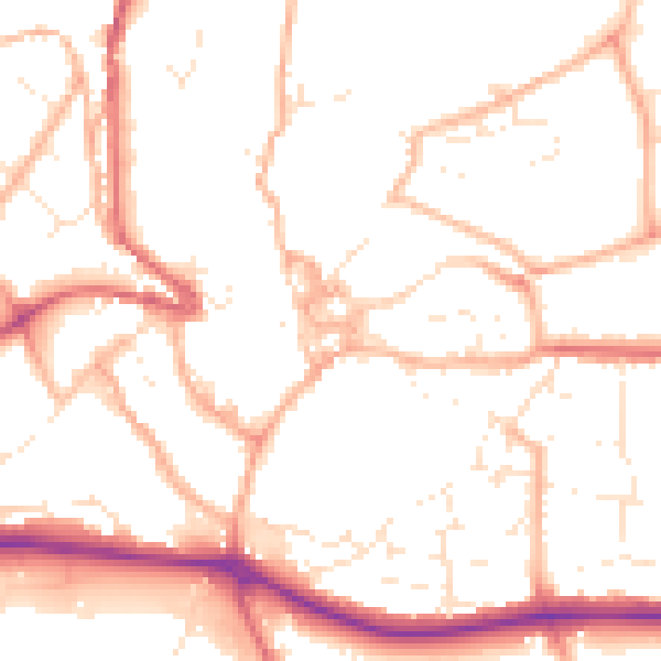 Daytime road noise heatmap for PL25 4AT