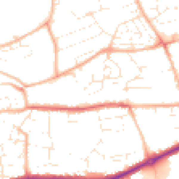 Daytime road noise heatmap for PL25 4BN