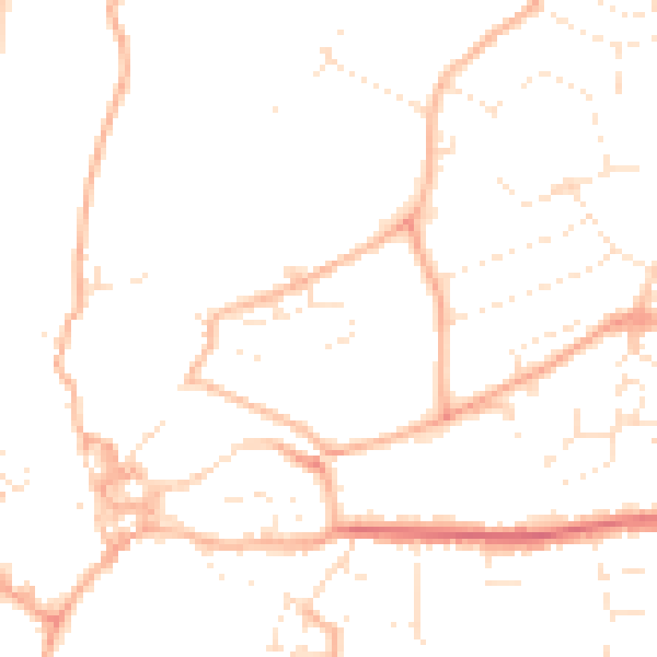 Daytime road noise heatmap for PL25 4EH