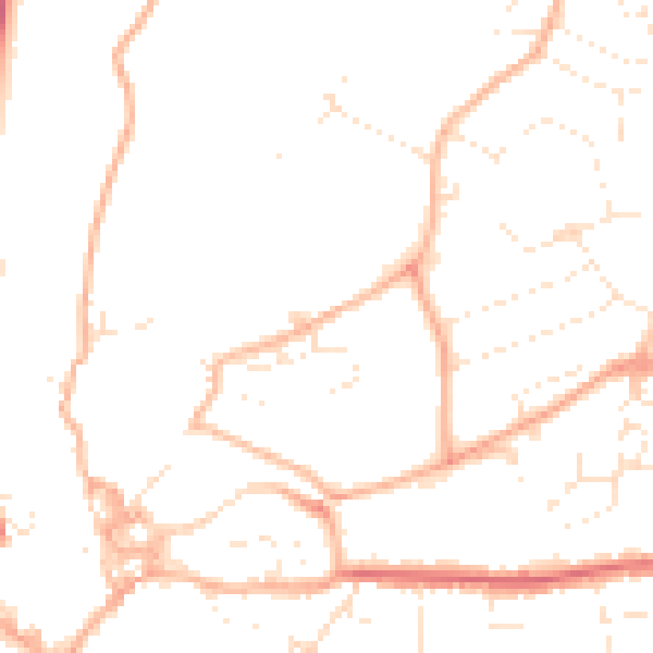 Daytime road noise heatmap for PL25 4EQ