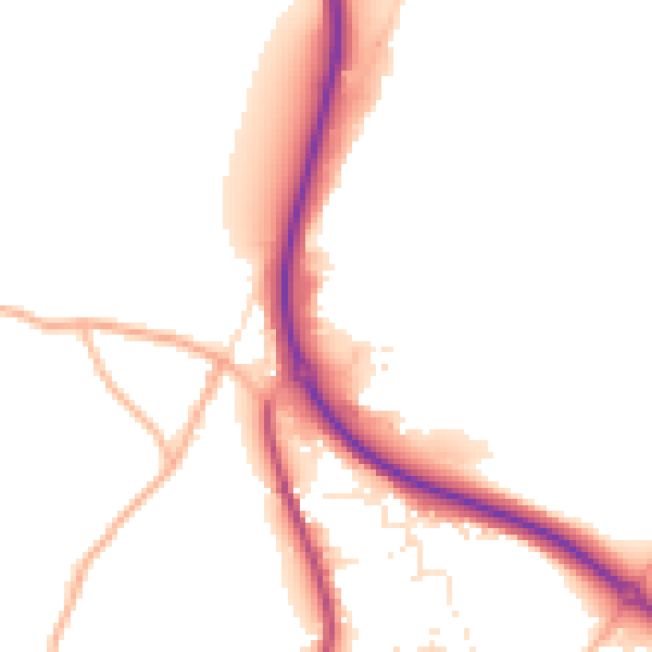 Daytime road noise heatmap for PL25 4FD