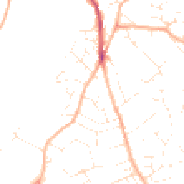 Daytime road noise heatmap for PL25 4FY