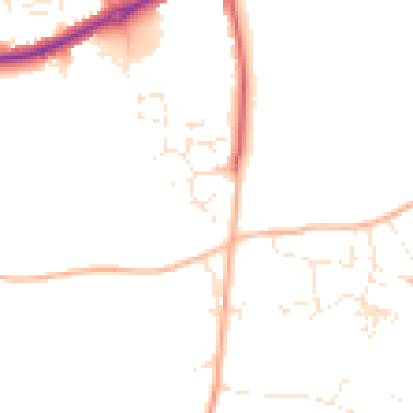 Daytime road noise heatmap for PL25 4GA