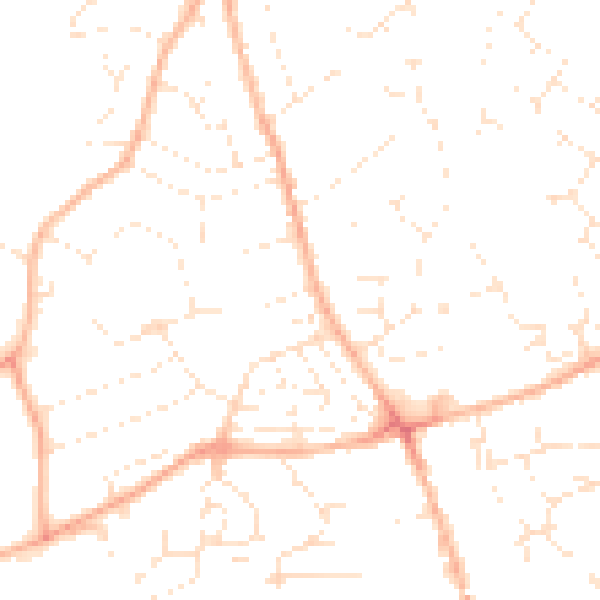 Daytime road noise heatmap for PL25 4GH