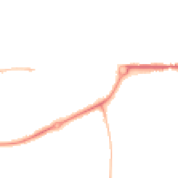Night-time road noise heatmap for PL25 4PP