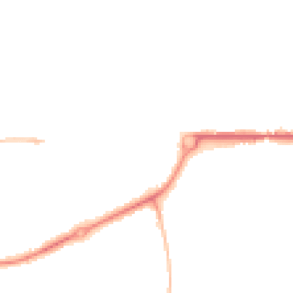 Night-time road noise heatmap for PL25 4PQ