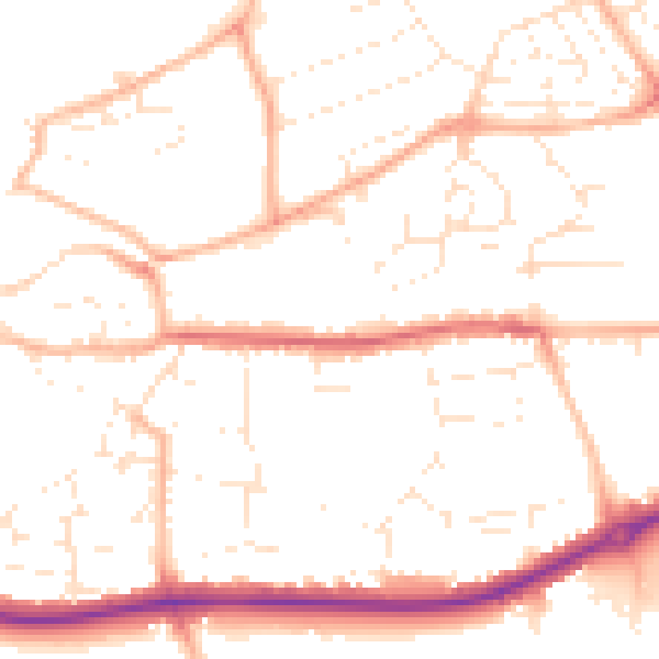Daytime road noise heatmap for PL25 4QW