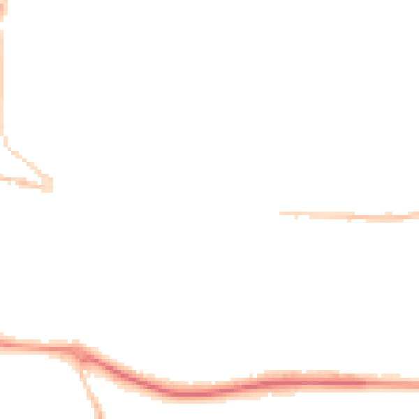Night-time road noise heatmap for PL25 4TE