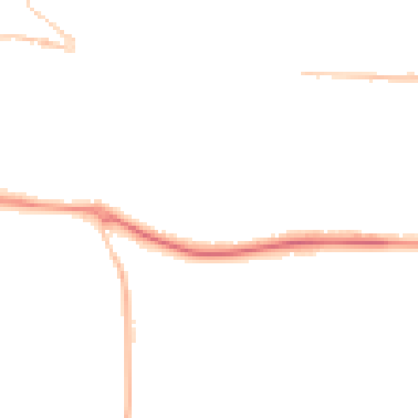 Night-time road noise heatmap for PL25 4UL