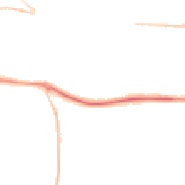 Night-time road noise heatmap for PL25 4UN