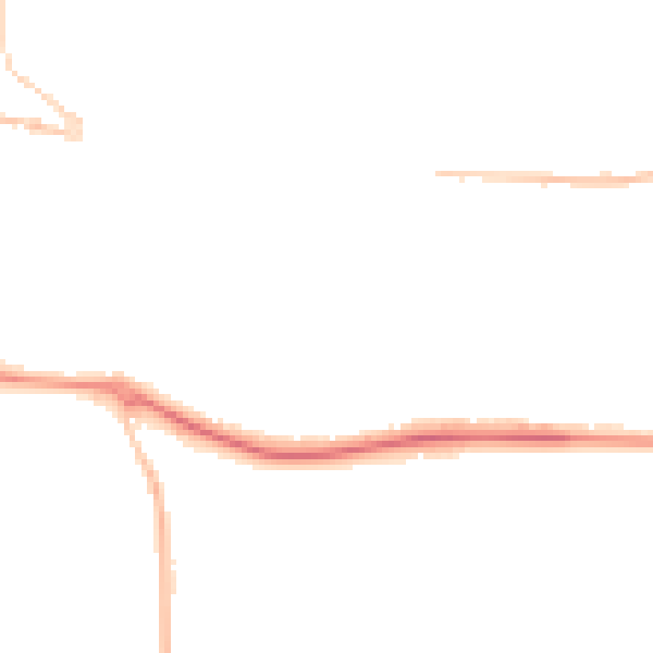 Night-time road noise heatmap for PL25 4UQ