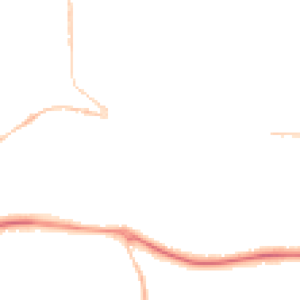 Night-time road noise heatmap for PL25 5AY