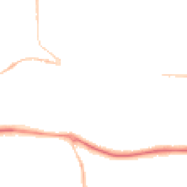 Night-time road noise heatmap for PL25 5BJ