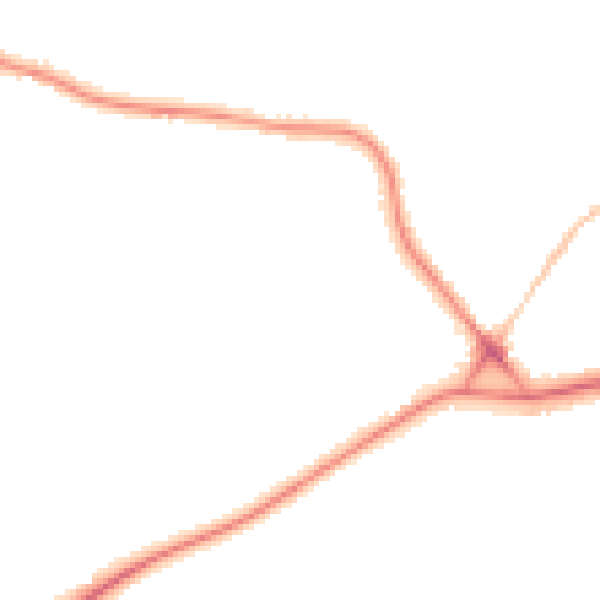 Night-time road noise heatmap for PL25 5DE