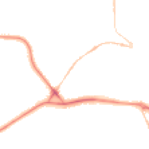 Night-time road noise heatmap for PL25 5DF