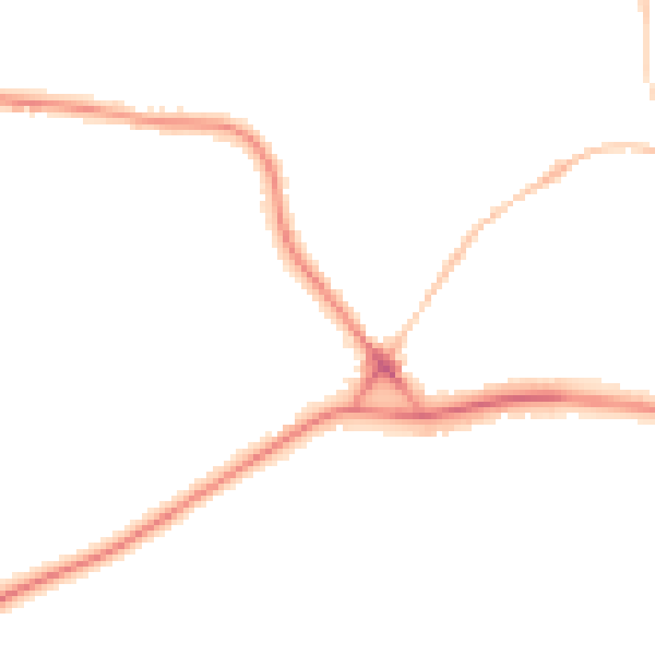Night-time road noise heatmap for PL25 5DU