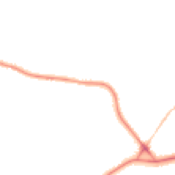 Night-time road noise heatmap for PL25 5EG