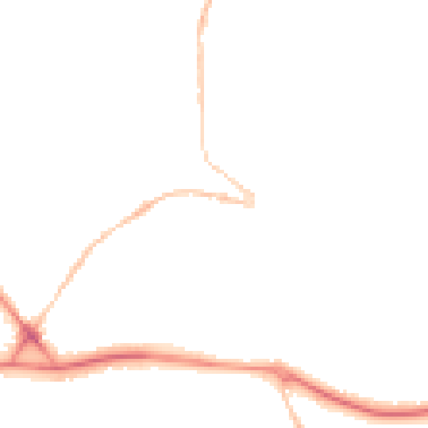Night-time road noise heatmap for PL25 5ET