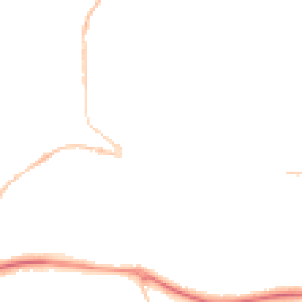 Night-time road noise heatmap for PL25 5EW