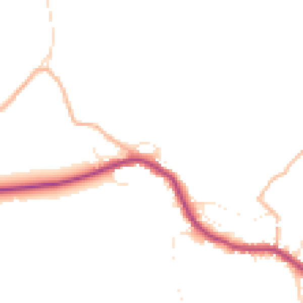 Daytime road noise heatmap for PL25 5FE