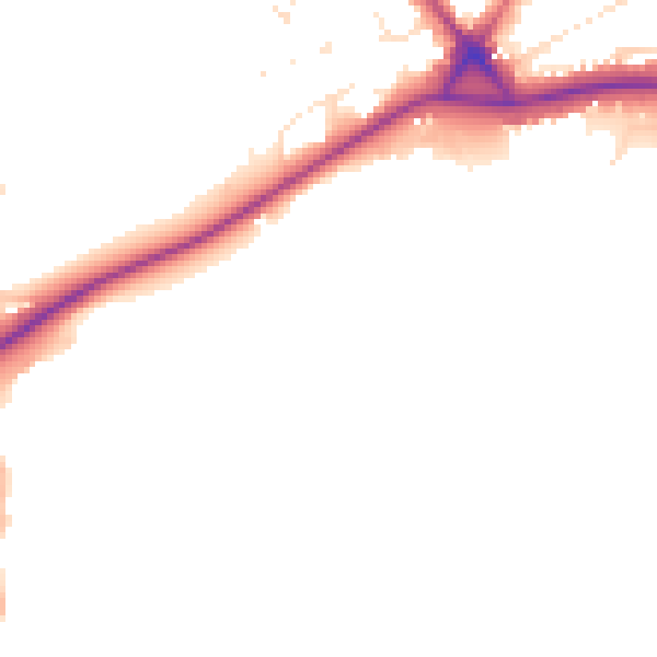 Daytime road noise heatmap for PL25 5FY