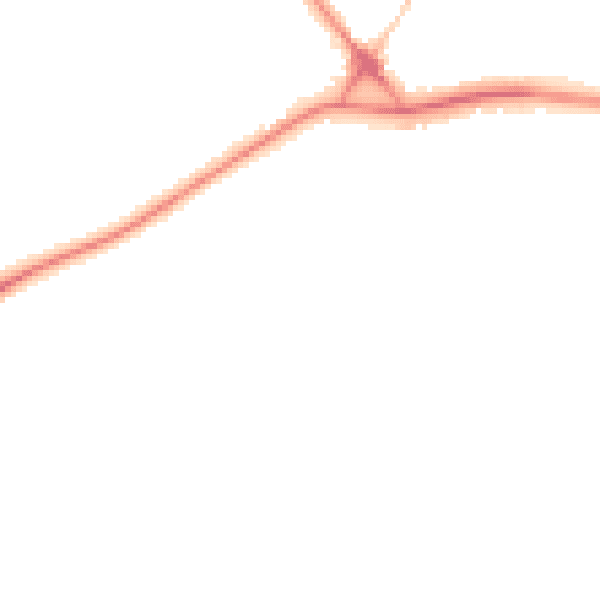 Night-time road noise heatmap for PL25 5GE