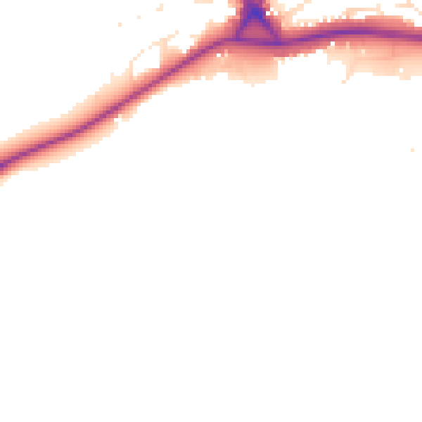 Daytime road noise heatmap for PL25 5GZ