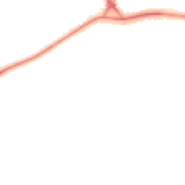 Night-time road noise heatmap for PL25 5GZ