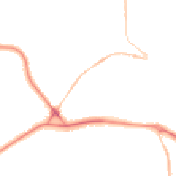 Night-time road noise heatmap for PL25 5HR