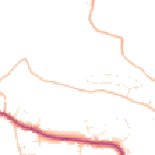 Daytime road noise heatmap for PL25 5NA